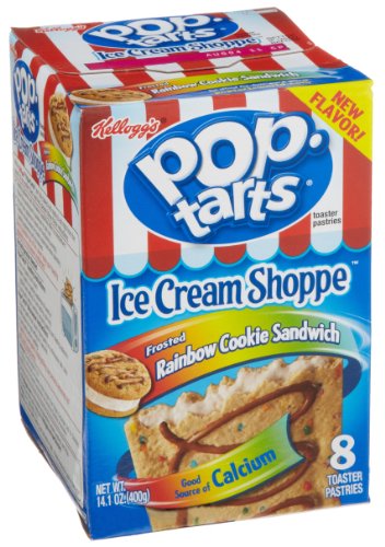 Pop-Tarts Toaster Pastries, Ice Cream Shoppe Rainbow Cookie Sandwich, 14.1-Ounce (Pack of 6)