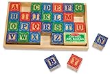 MELISSA & DOUG WOODEN ALPHABET ABC BLOCKS