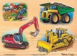 Melissa & Doug Deluxe Wooden Construction Sound Peg Puzzle