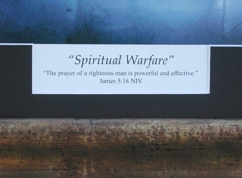 Ron DiCianni Spiritual Warfare Framed Christian Art Prayer Inspirational Antique Gold Frame - Black Mat