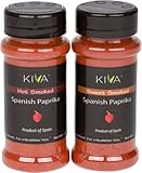 (2 PACK) HOT + SWEET SMOKED - Kiva Gourmet Spanish Paprika -From The Famous La Vera Region of Spain - 4 oz Total WT