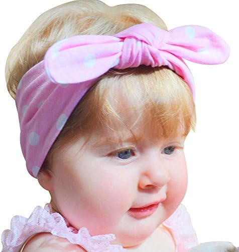 TWDVSTM Baby Cotton Rabbit Ears Knot Hair Band Girls Ribbon Turban Wrap Headband
