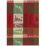 100% Cotton Jacquard Christmas Dishtowel 18 X 28 Set 6 by 