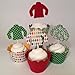 Ugly Sweater Christmas Cupcake Toppers, Set of 12