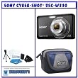 Sony DSC-W310 12.1MP Digital Camera with 4x Wide Angle Zoom with Digital Steady Shot Image Stabilization and 2.7 inch LCD (Black) + Standard Bonus Pack # 1