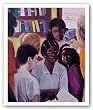 The Huddle of Knowledge by Laurie Cooper 21"x27" Art Print Poster African-American