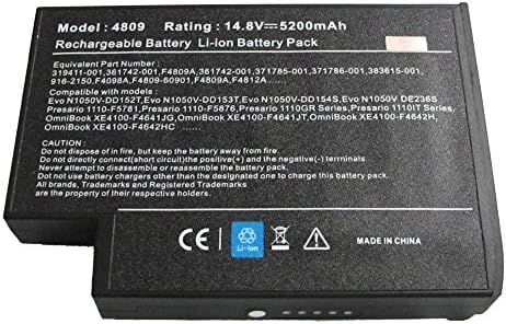 NEW 14.8V 5200Mah Li-ION Notebook/Laptop Battery for HP Presario 2120LA 2161EA-DF582A 2254AP-PN893PA 2539AI-DY712PA 2597CL-DU919U F4098A Black