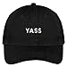 Trendy Apparel Shop Yass Embroidered Brushed Cotton Adjustable Cap Dad Hat - Black