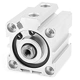 uxcell エアシリンダ アルミニウム材質 アルミハウジング シングルロッド KSDA32x20