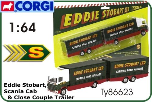 Childrens Toyshop  Toys : eddie stobart scania cab & close couple trailer [Toy]