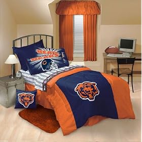 CHICAGO BEARS 4 PIECE TWIN BEDDING SET, Comforter Sheets, NEW NFL Football Boys