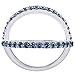 0.32 Carat Fancy Blue Diamond Wedding Anniversary Band Ring 10k White Gold