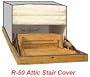25x54 Attic Pull Down Stair Ladder Cover, R-50 Insulation