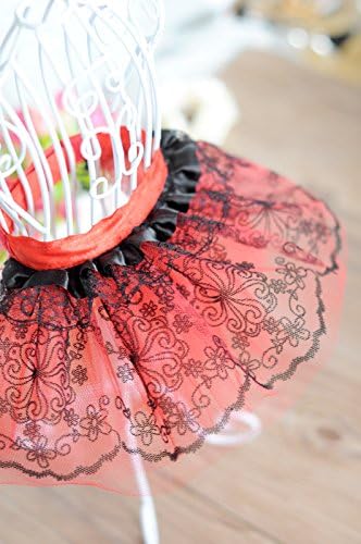 Dogloveit Gauze Lace Tutu Princess Dress And Skirt Dog Clothes For Puppy Cat,Red,Large