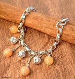 Calcite bracelet, 'Radiant Bubbles' 0.2 W 7.9 L