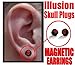 Illusion Skull Plug Magnetic Earrings #25