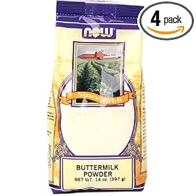 NOW Foods Buttermilk Powder ,  14 Ounce Bags (Pack of 4)