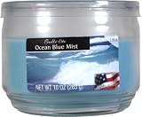 Candle-lite Essentials 3-Wick 10-Ounce Terrace Jar Candle, Ocean Blue Mist