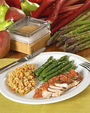 Home Bistro Pork Loin with Pear Rhubarb Chutney by Home Bistro