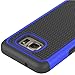 Galaxy S7, Berry Accessory(TM) [Drop Protection] Protective Case [Shock Proof] [Dual Lawyer] Hybrid Defender Armor Case Cover For Samsung Galaxy S7 With Free Berry logo stand holder(Blue)