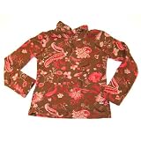 Marese - Paisley print brown & pink tee
