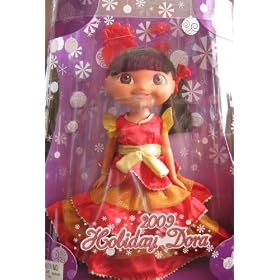 Dora the Explorer 2009 Holiday Dora Doll W Glittery Gown (2009)