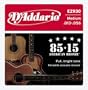 D'Addario EZ930 85/15 Bronze Medium Acoustic Strings 6-Pack with Peg Winder