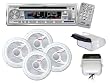 Pyle Waterproof Audio System Package for the Car/Truck/Boat, In-dash AM/FM/MPX Radio, CD/MP3 Player with USB & SD Card Function -- Universal Stereo Housing with Full Chasis Wired Casing -- 2 Pairs of 150w 6.5" Marine 2-way Speakers