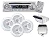 Pyle Waterproof Audio System Package for the Car/Truck/Boat, In-dash AM/FM/MPX Radio, CD/MP3 Player with USB & SD Card Function -- Universal Stereo Housing with Full Chasis Wired Casing -- 2 Pairs of 150w 6.5