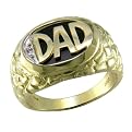 10K .005 ct. t.w. Diamond and Black Onyx DAD Ring