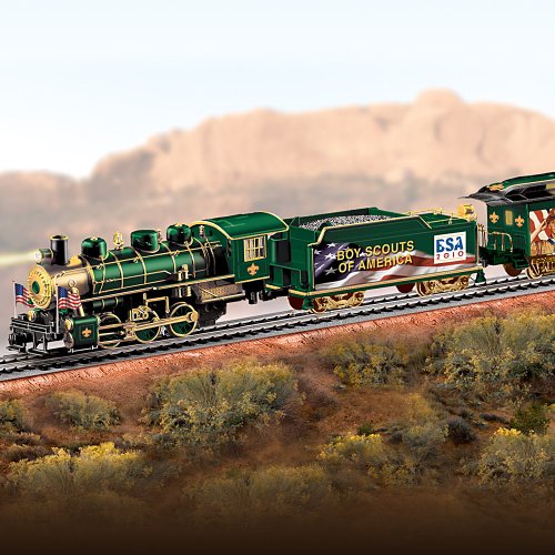 Boy Scouts Of America Norman Rockwell Train Set: 100 Years Of Scouting by Hawthorne Village