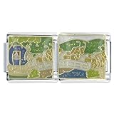 Cinderella Horsedrawn Carriage Animals Italian Charms Bracelet Link