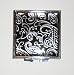 Silver & Black Paisley Pill Box Case Square: Large