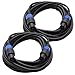 Seismic Audio TW12S25Pair 12 Gauge 25-Feet Speakon to Speakon PA/DJ Speaker Cable