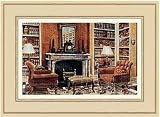Cozy Neoclassical Book Rooms, A, Art Poster by Hampton Mark, size 14 x 11