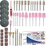 SPTA ロータリーツールアクセサリーセット付きボックス サンディング/グラインディングセット 為に 1/8"（3mm）シャンク Dremel (ドレメル）Proxxon ロータリーツール--サンディ