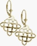 10 Karat Yellow Gold Celtic Knot Earrings