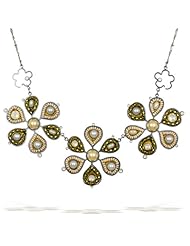 Enchanted Pearl Necklace in Antique Gold and Ivory Tones from The Artazia Collection - N3008