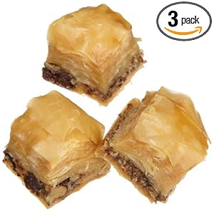 Sinbad Sweets Mini Honey Nut Classic Baklava (20 Piece), 14-Ounce Gold Gift Boxes (Pack of... by Sinbad Sweets