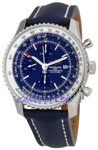 Breitling Navitimer World Blue Dial Strap Watch A2432212-C561BLLD
