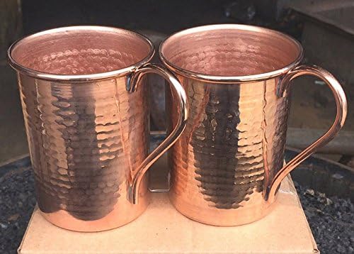 Copper Moscow Mule Mug Hammered Set of 2
