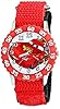 Disney Kids' W001929 Cars Time Teacher Watch with Red Band