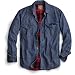 Flannel-Lined Denim Shirt Jacket (Regular M Indigo)