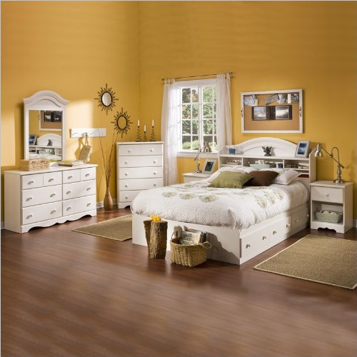 Sale South Shore Furniture Summer Breeze Collection Full Mates Bed 54 Vanilla Cream Reviews Brushed U6