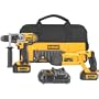 DEWALT DCK292L2 20-Volt MAX Li-Ion 3.0 Ah Hammer Drill and Reciprocating Saw Combo Kit