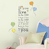 RoomMates Winnie the Pooh Live to be 100 Peel and Stick Wall Decals
