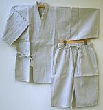 紳士甚平　【すだれ柄・白】