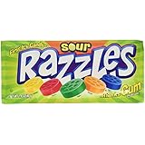 Sour Razzles Candy, 1.4oz Pouches, 24-Count