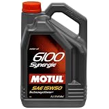 Motul 387151-4PK 6100 Synergie 15W-50 Technosynthese Gasoline and Diesel Engine Oil -... by Motul