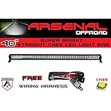 #1 40 inch 240W CREE LED Light Bar by Arsenal Offroad TM spot flood combo beam Great for Offroad Trucks 4x4 radius fog, JEEP, Trucks, UTV SUV 4x4 Polaris Razor 1000 Tractor Marine Raptor